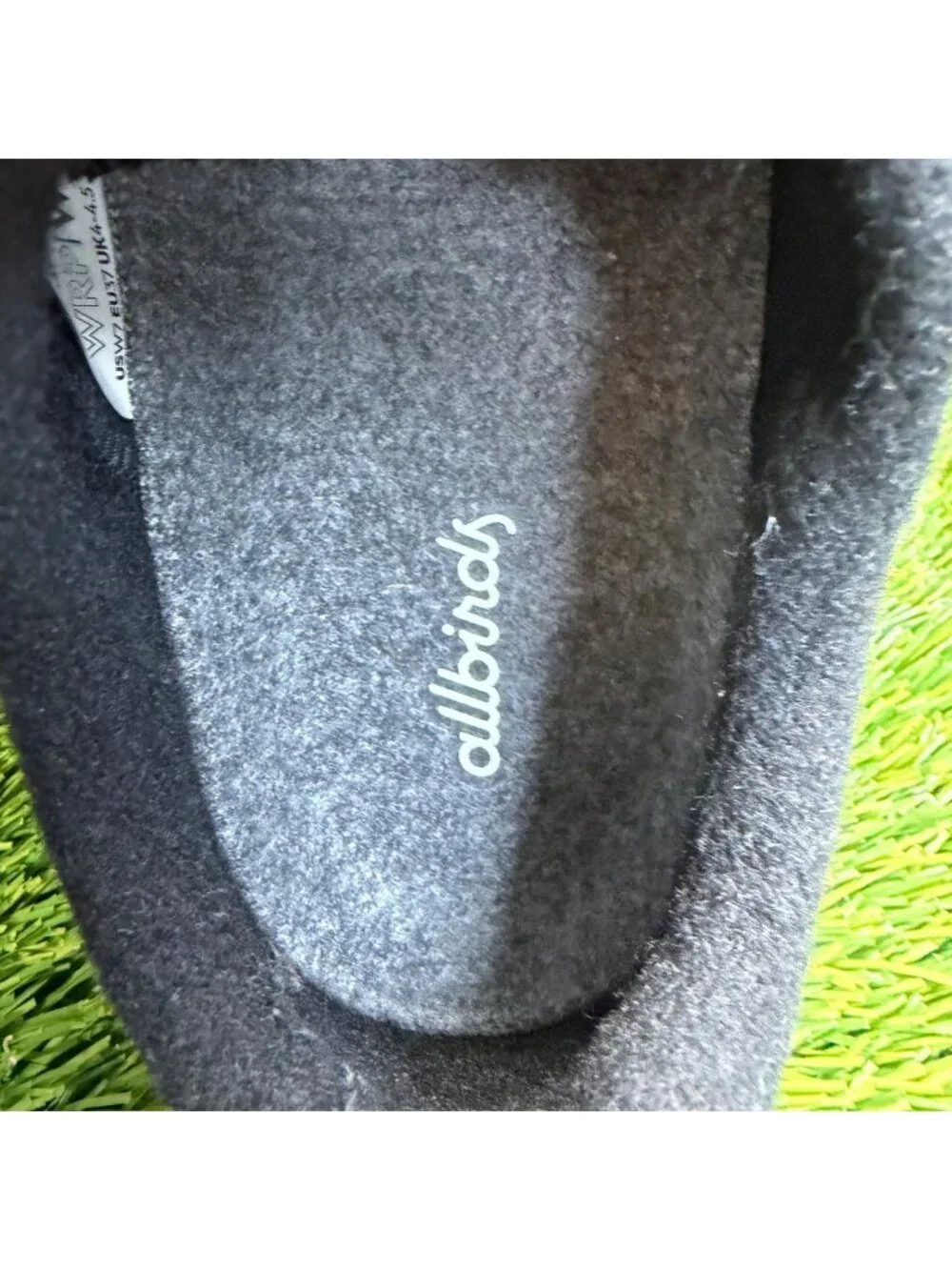 Allbirds Wool Runner Protect Womens Size 7 Black White Running Shoes Sneakers